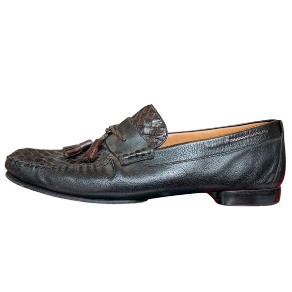 Mezlan Neil Back Brown Leather Woven Tassel Loafer Shoes Mens Size 11.5 M Spain main image 10